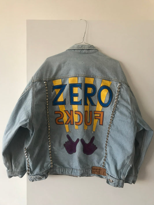 Zero fucks jean jacket