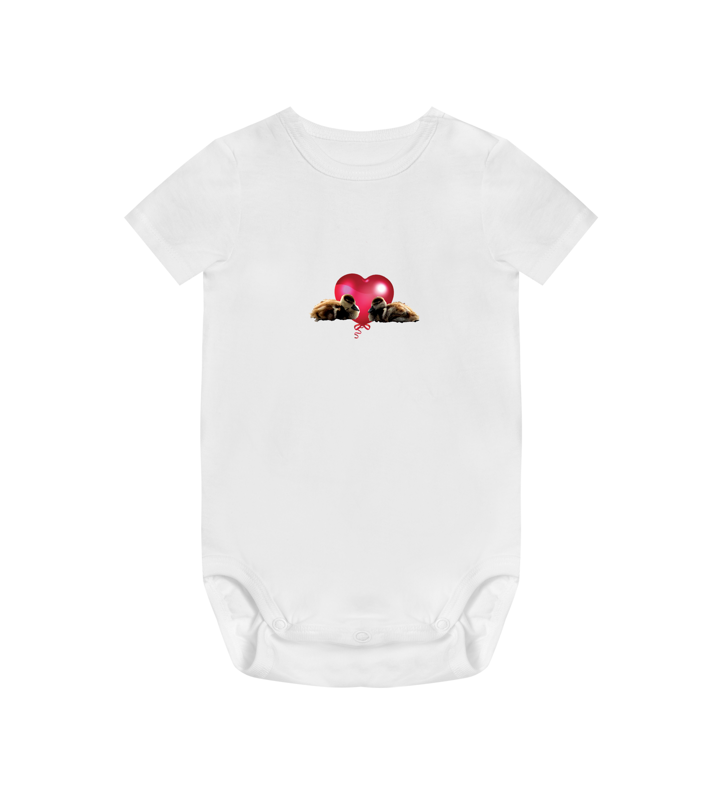 Duck love baby bodysuit