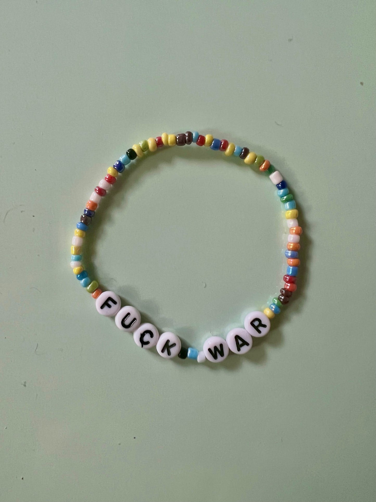 Fuck War bracelet- Proceeds go to refugees in need